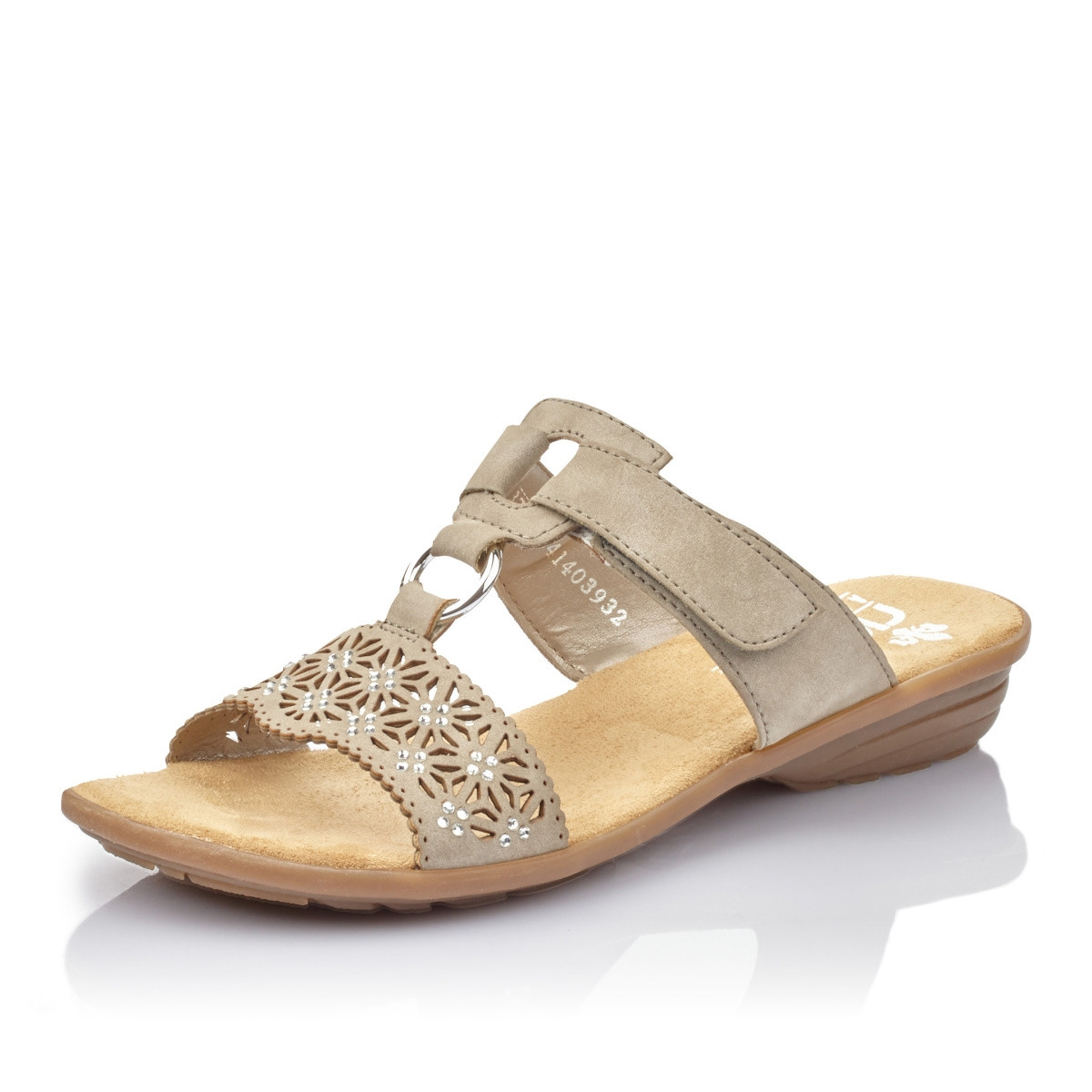 detail Dámské nazouváky RIEKER V3411-60 BEIGE S0