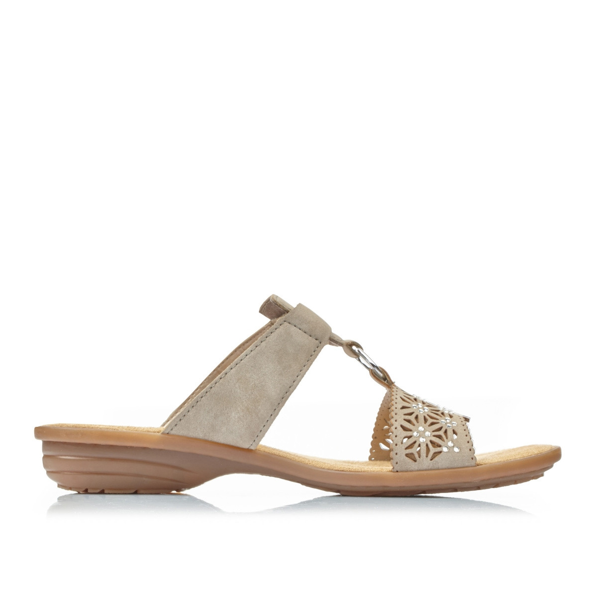 detail Dámske šľapky RIEKER V3411-60 BEIGE S0