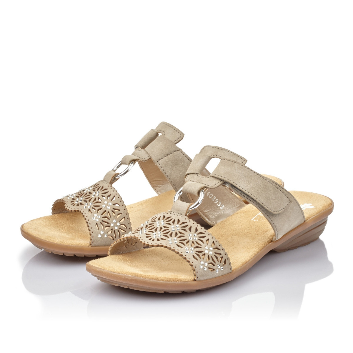 detail Dámske šľapky RIEKER V3411-60 BEIGE S0