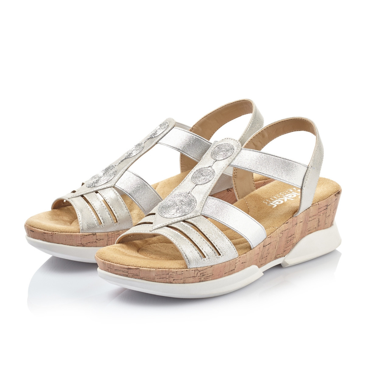 detail Dámské sandály RIEKER V7775-90 SILBER/PLATIN S0