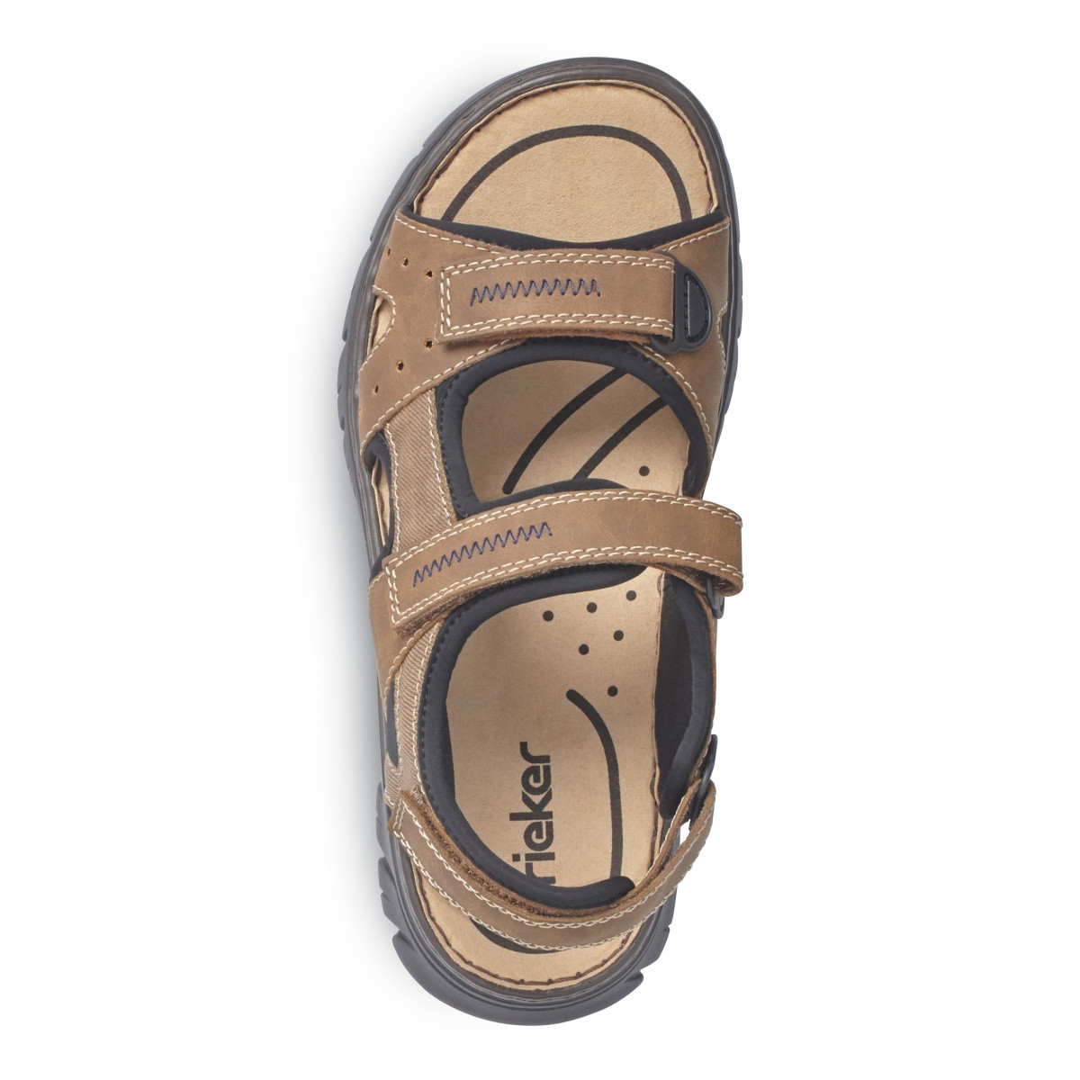 detail Pánské sandály RIEKER 26757-24 hnědá S1
