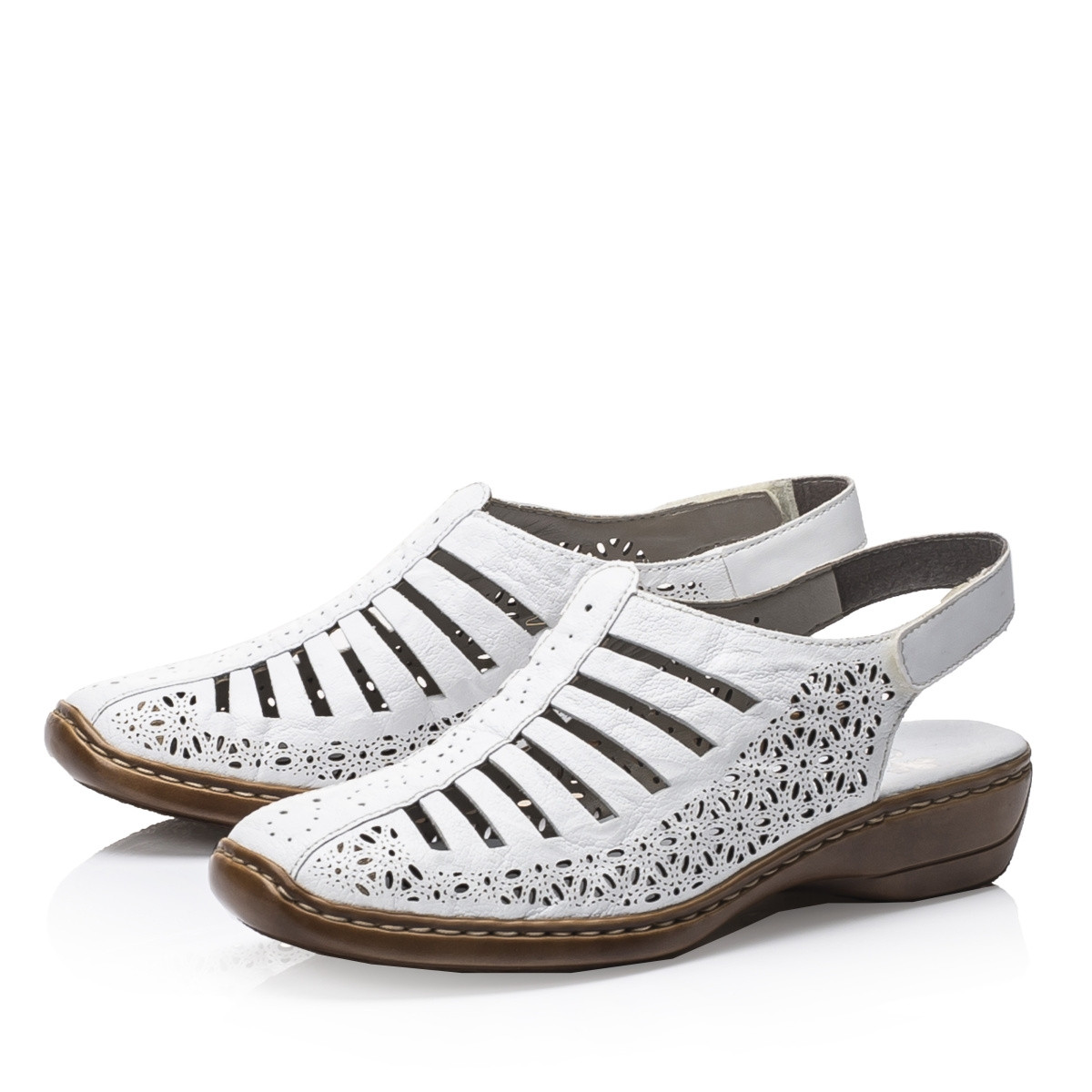 detail Dámské sandály RIEKER RIE-1027310-S1 bílá