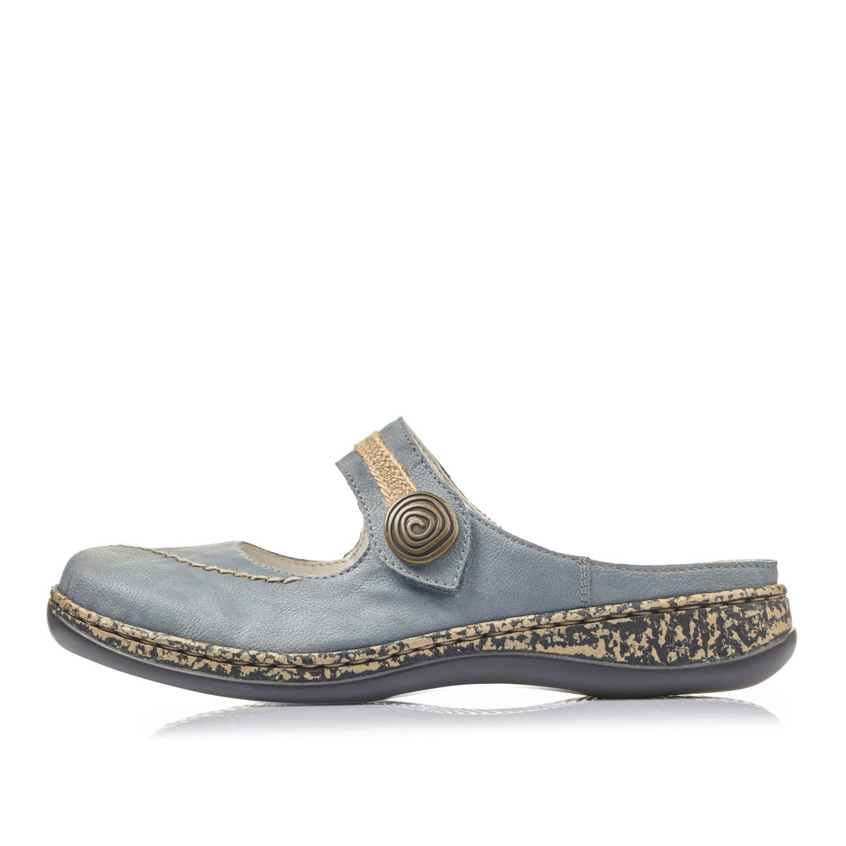 detail Dámské nazouváky RIEKER 46391-14 modrá S1