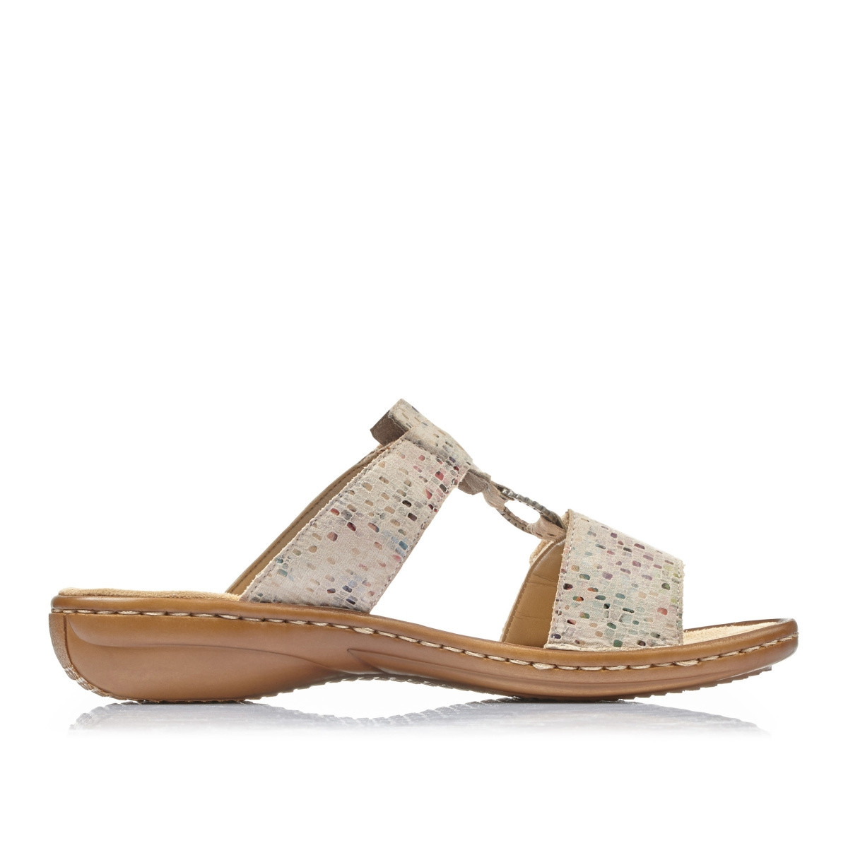 detail Dámské nazouváky RIEKER 60829-60 BEIGE S0