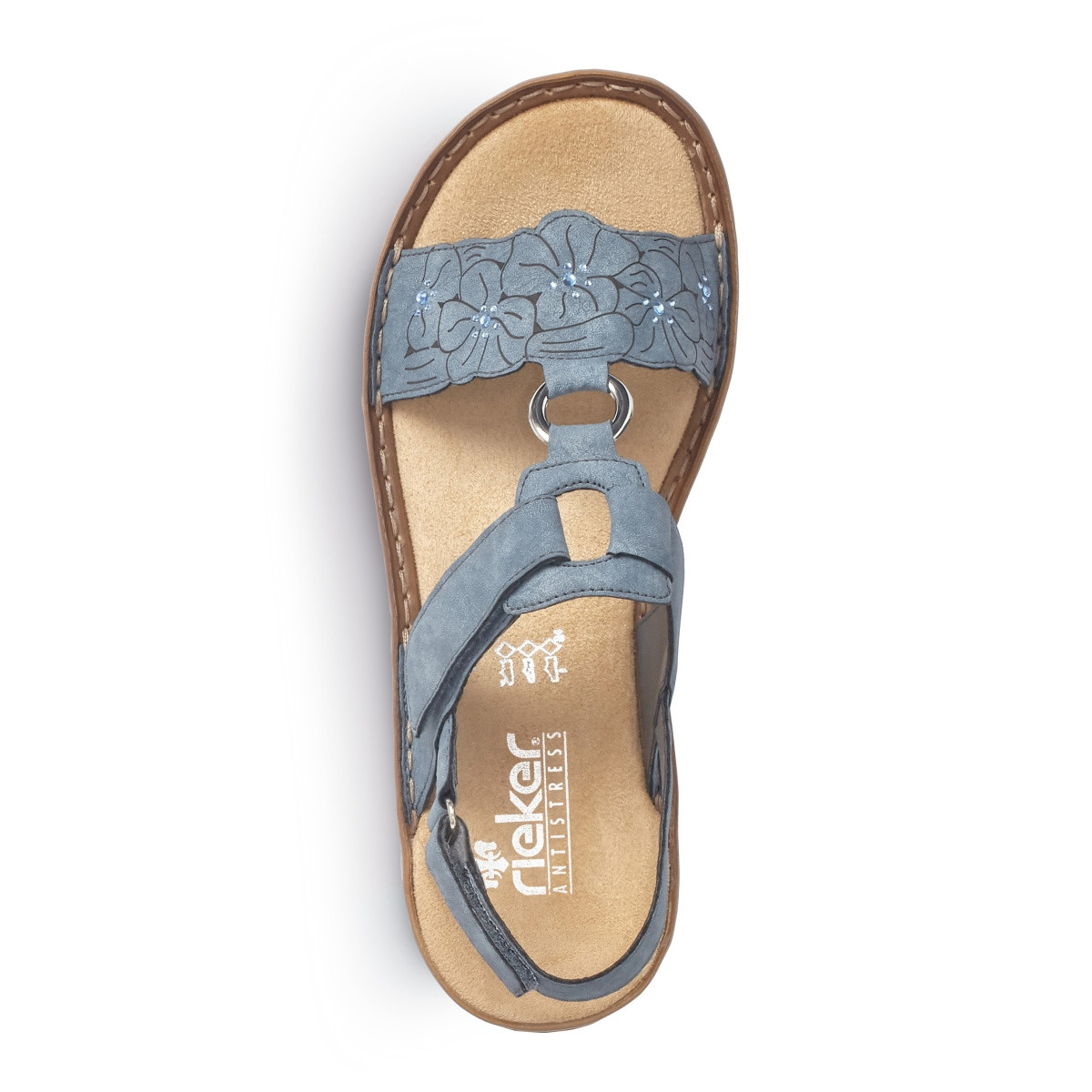detail Dámské sandály RIEKER 60843-14 BLAU S0