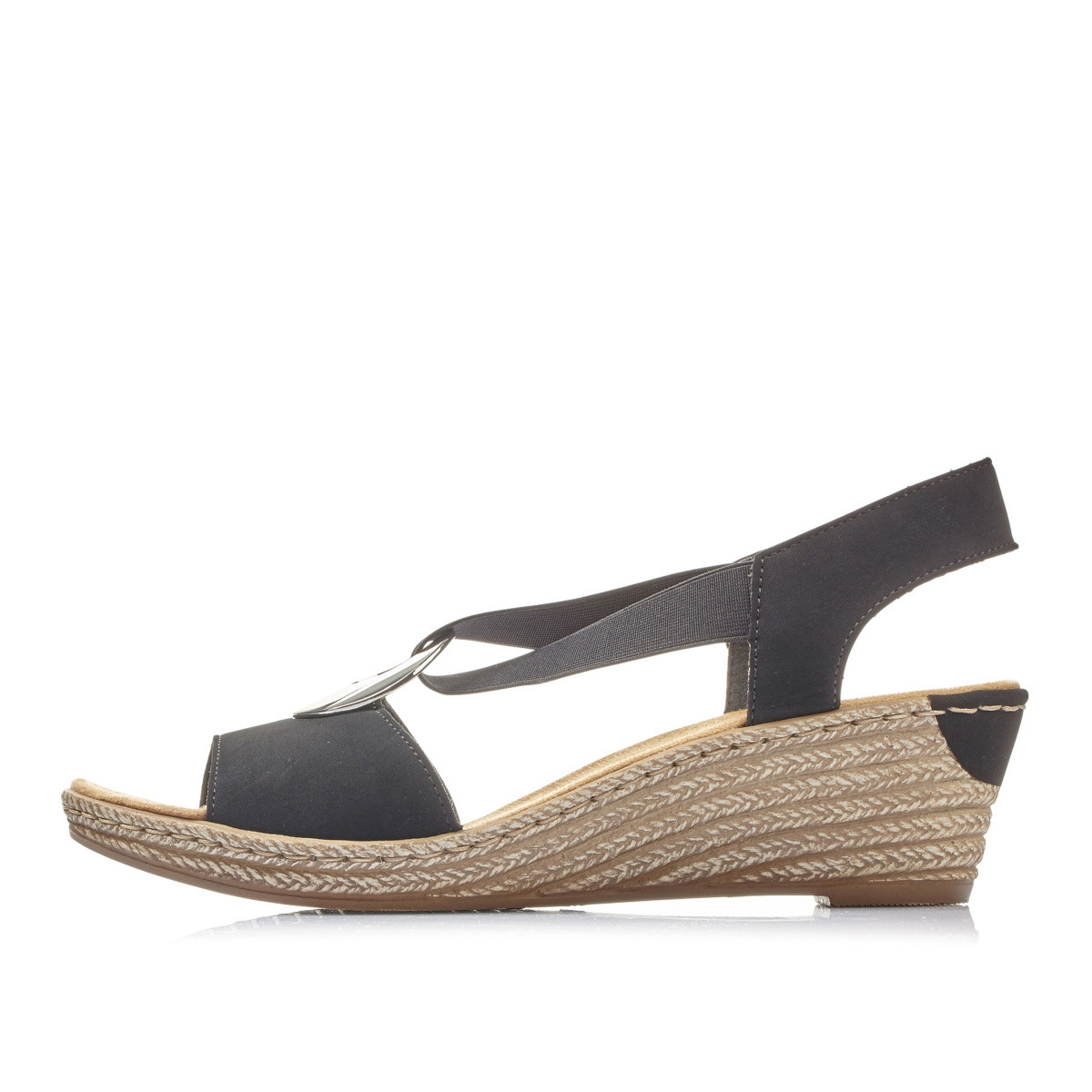 detail Dámské sandály RIEKER 624H6-00 černá S5