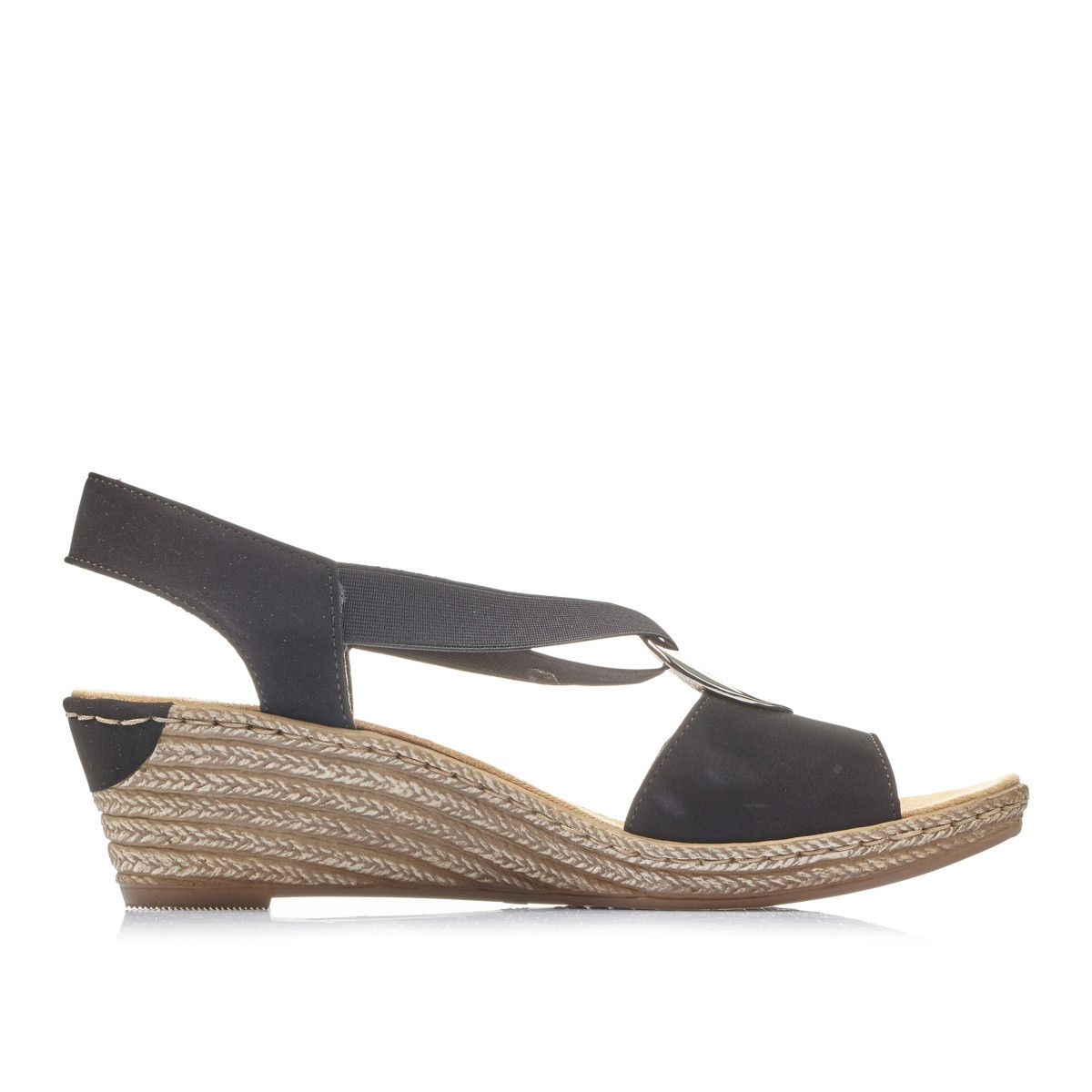 detail Dámské sandály RIEKER 624H6-00 černá S5