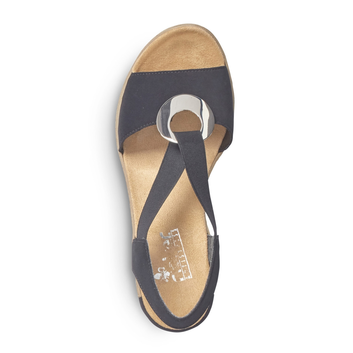 detail Dámské sandály RIEKER 624H6-00 černá S5