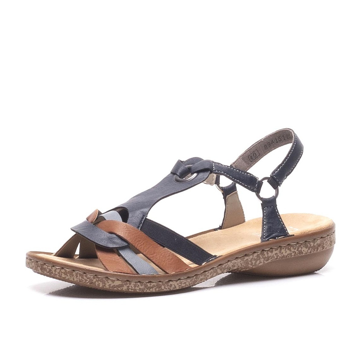 detail Dámské sandály RIEKER RIE-1027367-S1 modrá