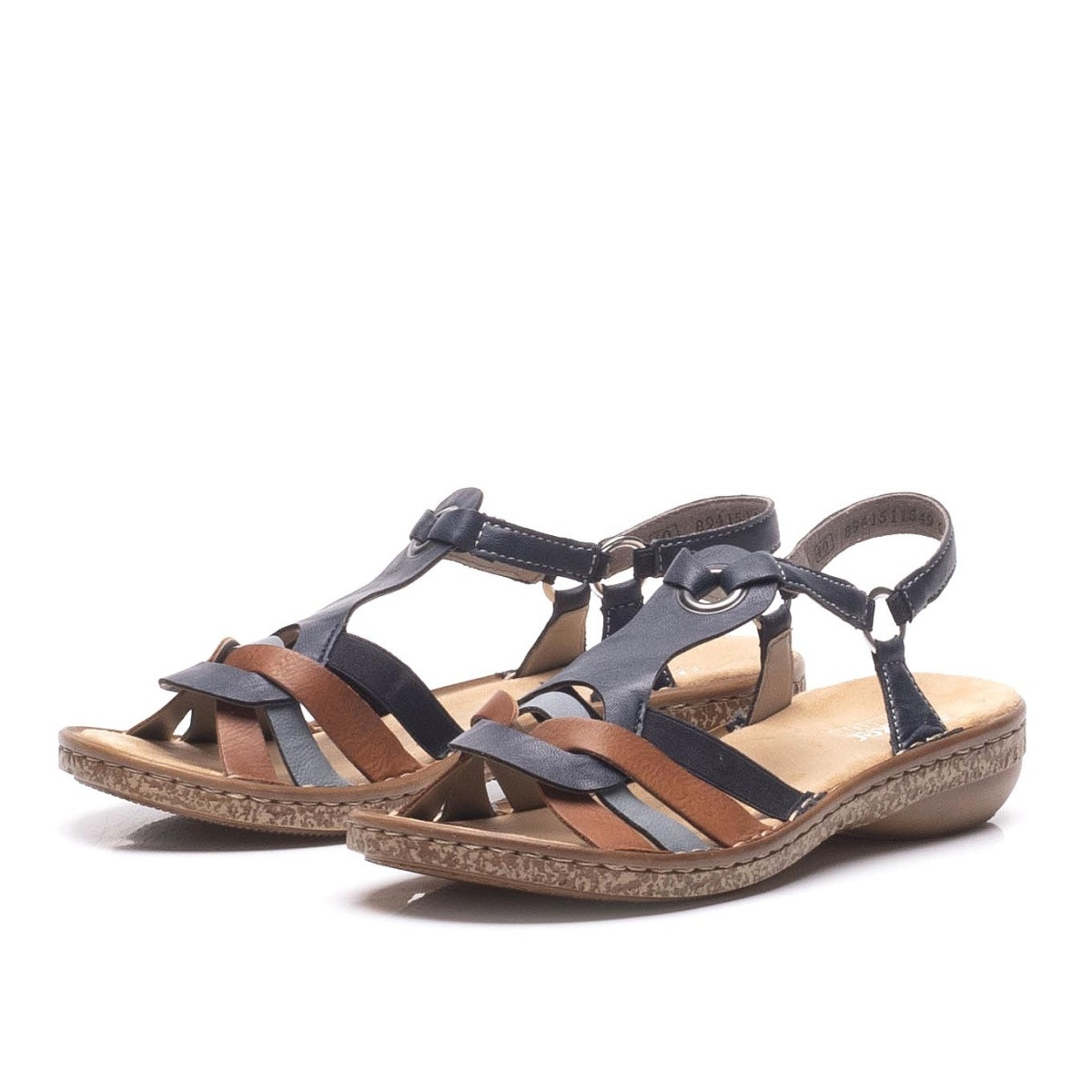 detail Dámské sandály RIEKER RIE-1027367-S1 modrá