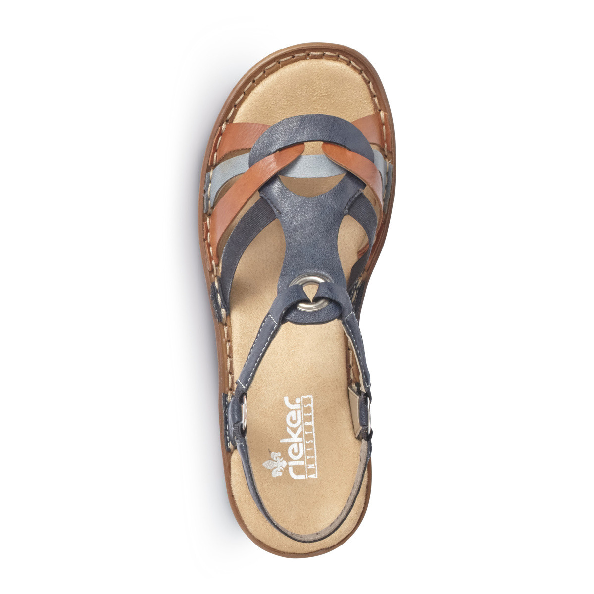 detail Dámské sandály RIEKER RIE-1027367-S1 modrá