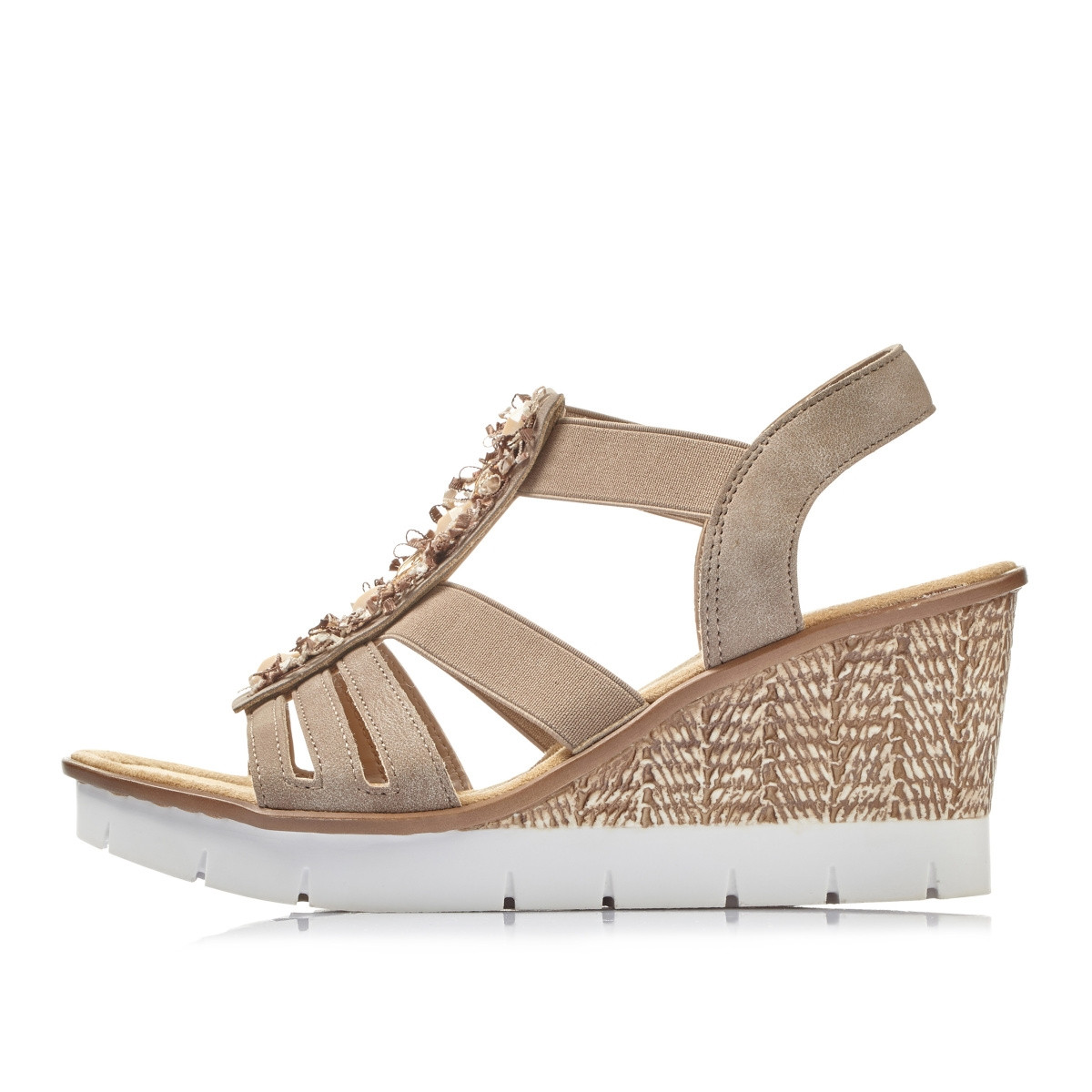 detail Dámské sandály RIEKER 65596-64 BEIGE S0