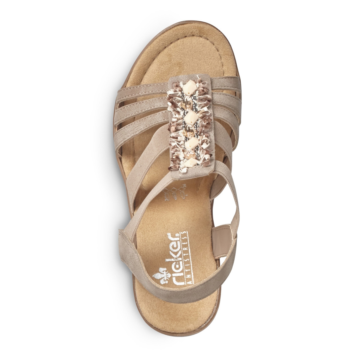 detail Dámské sandály RIEKER 65596-64 BEIGE S0
