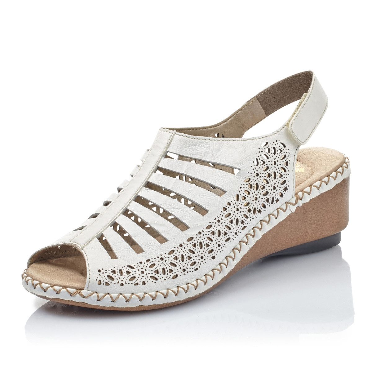 detail Dámské sandály RIEKER RIE-1027398-S0 bílá