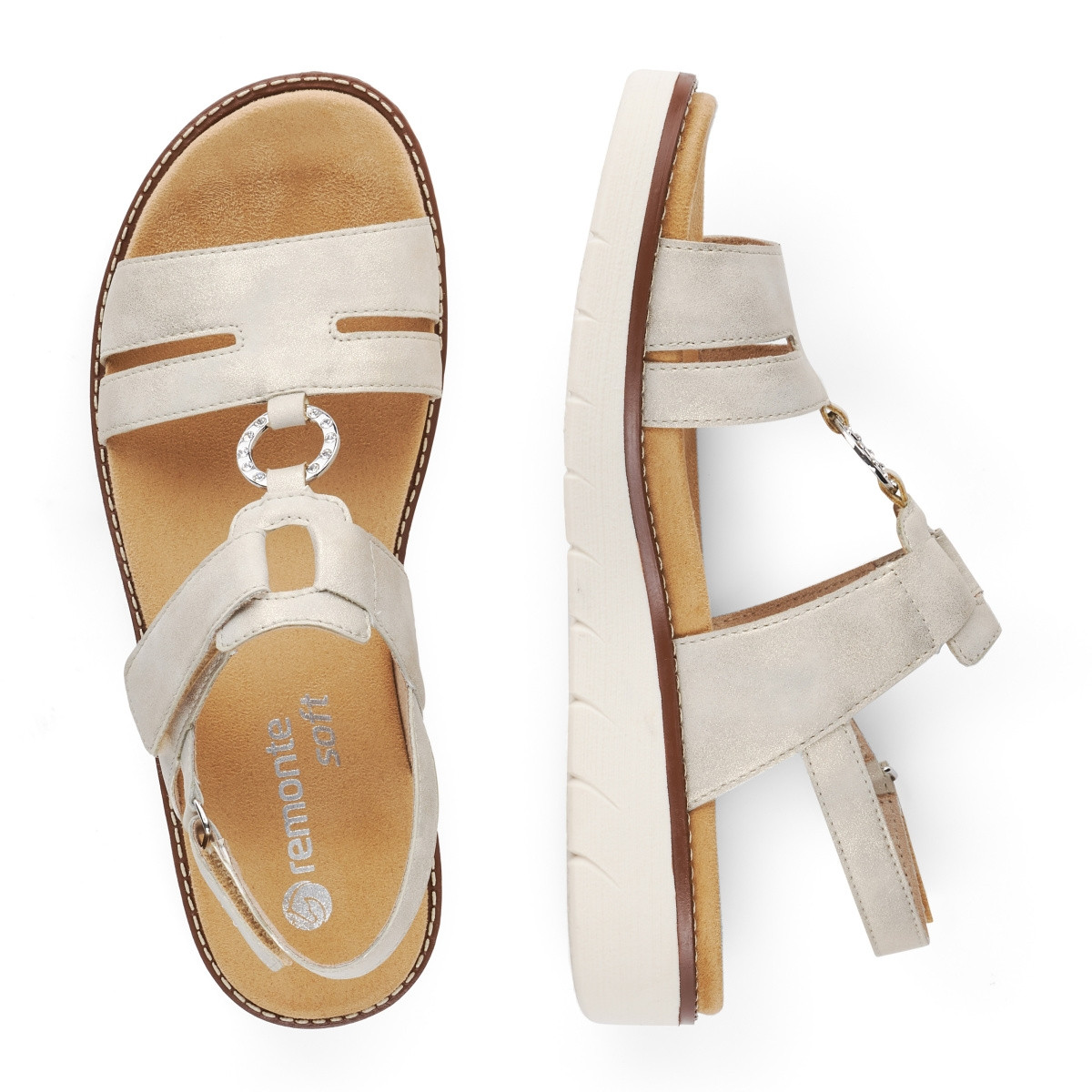 detail Dámské sandály REMONTE D2061-60 BEIGE S0