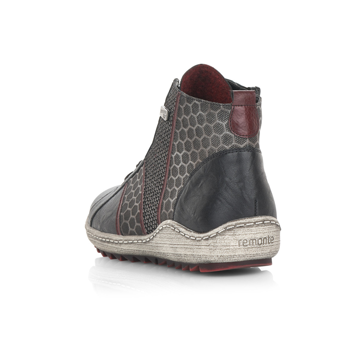 detail Dámská kotníková obuv REMONTE R1476-01 černá W0