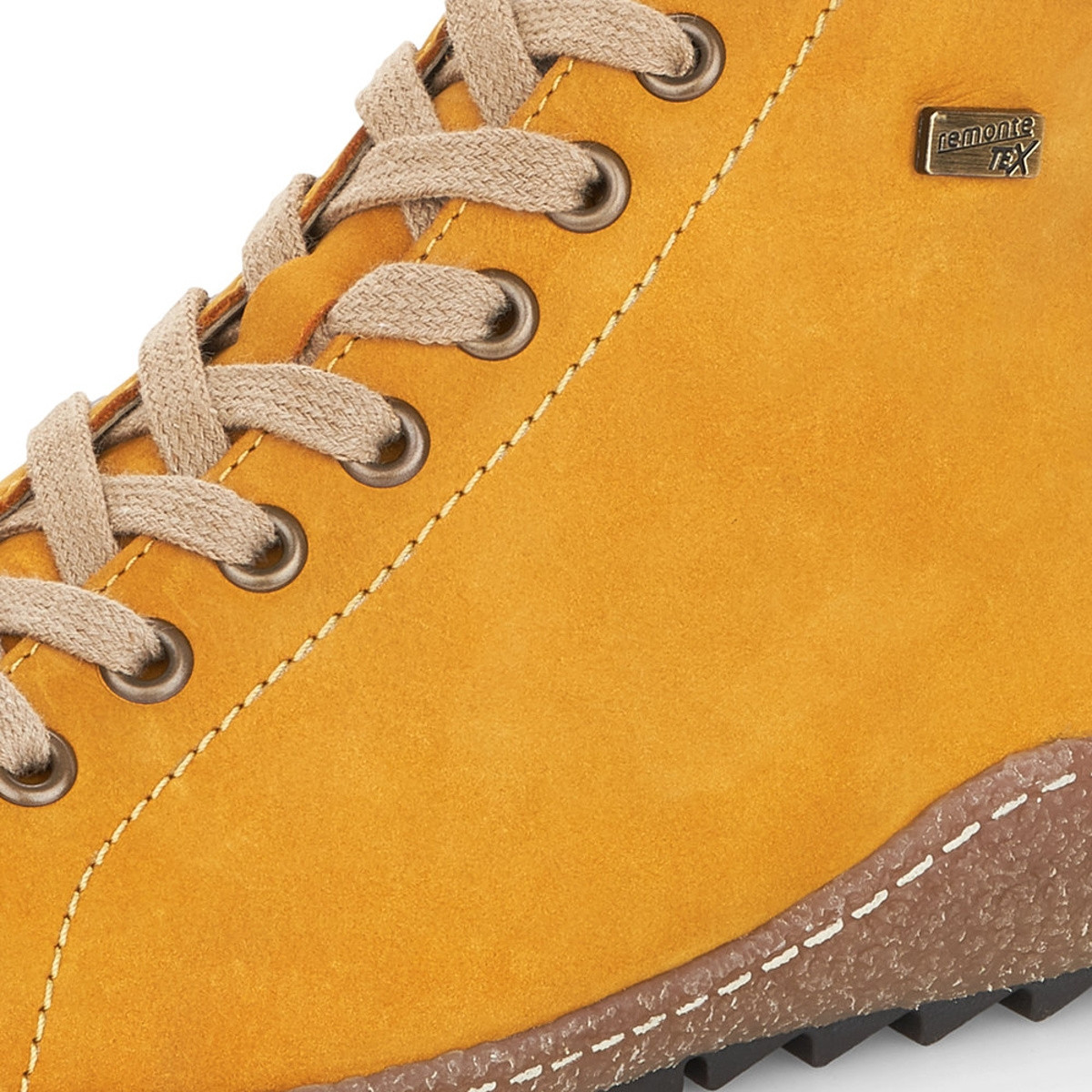 detail Dámská kotníková obuv REMONTE R4789-68 žlutá W1