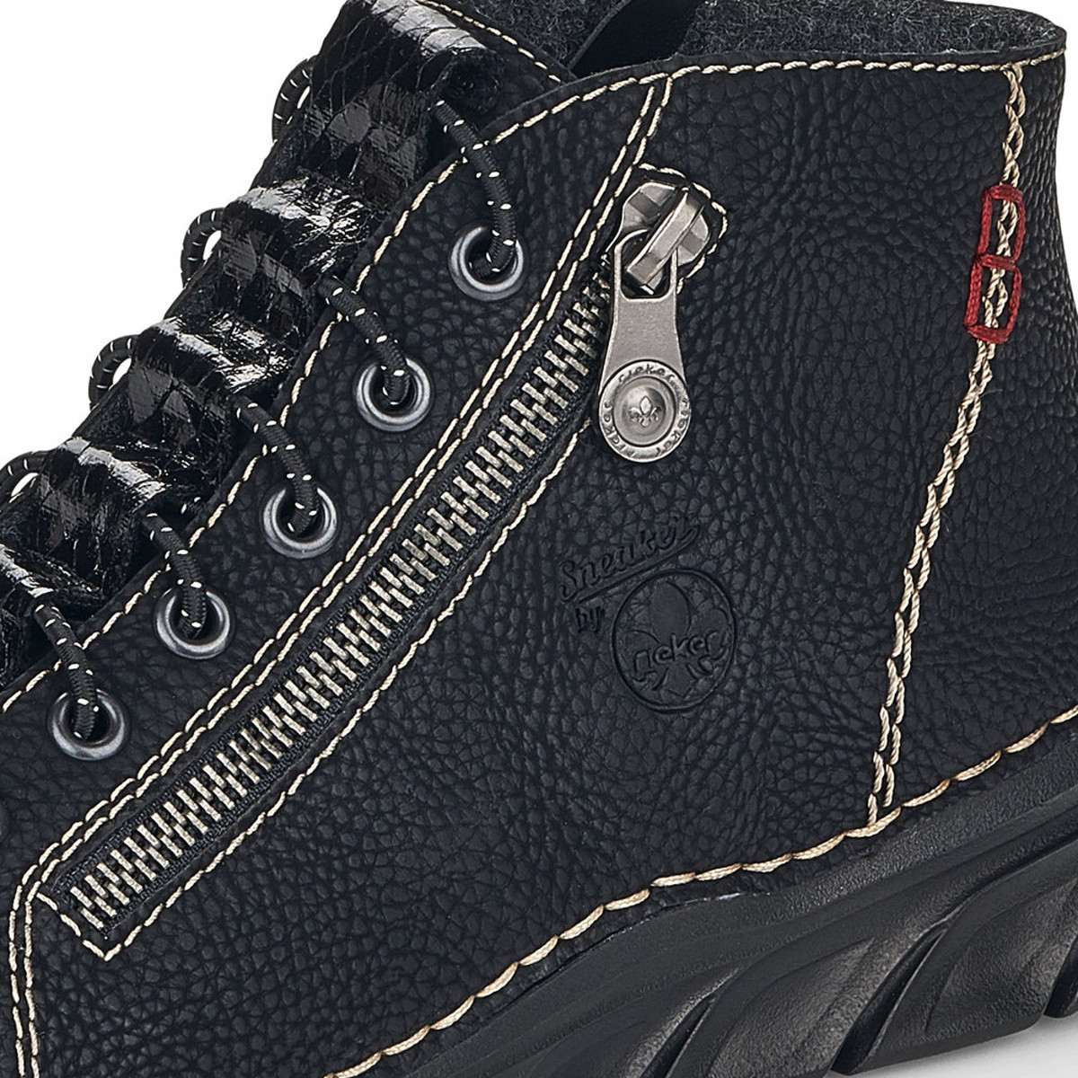 detail Dámska členková obuv RIEKER 55048-00 čierna W5