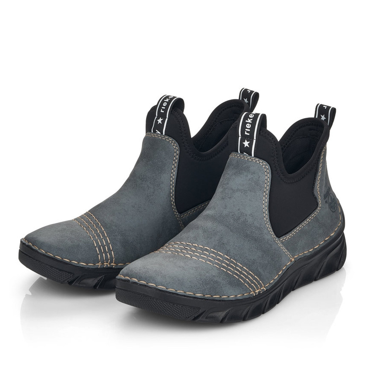 detail Dámska členková obuv RIEKER 75064-14 modrá W3