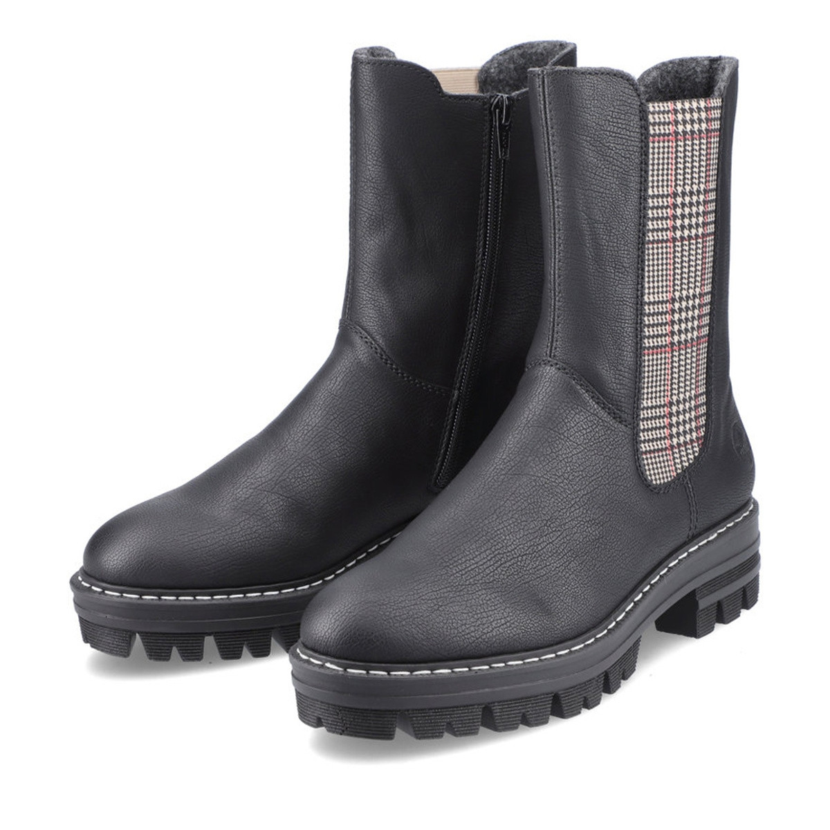 detail Dámska členková obuv RIEKER 76190-01 čierna W1