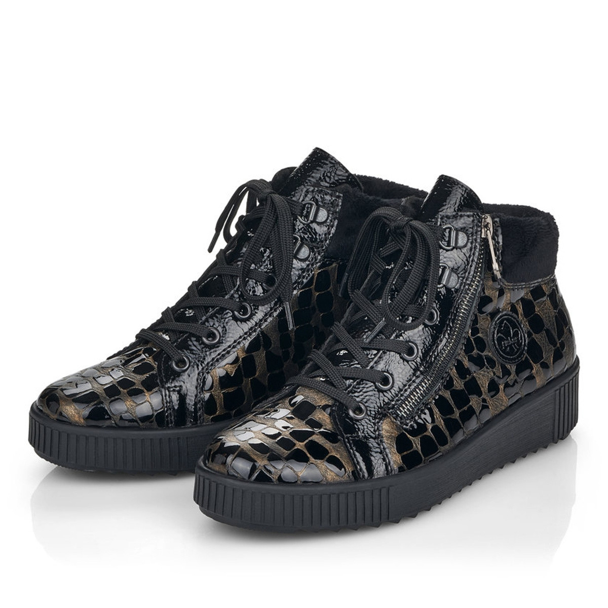 detail Dámská kotníková obuv RIEKER M6441-90 černá W2