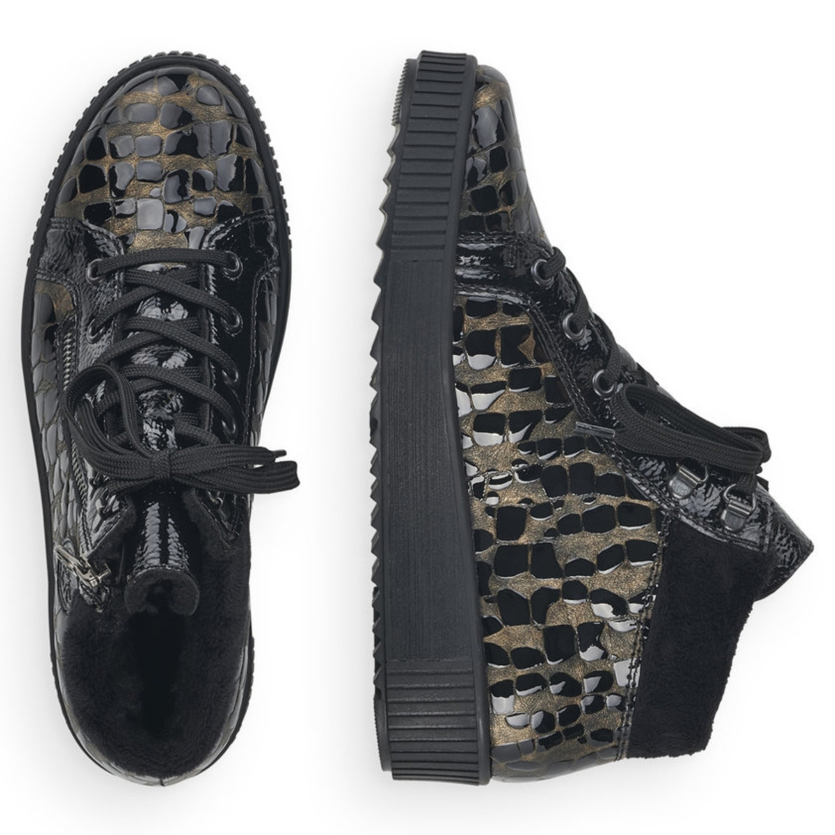 detail Dámská kotníková obuv RIEKER M6441-90 černá W2