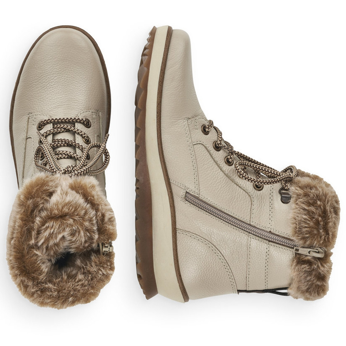 detail Dámská kotníková obuv REMONTE R8477-60 béžová W3