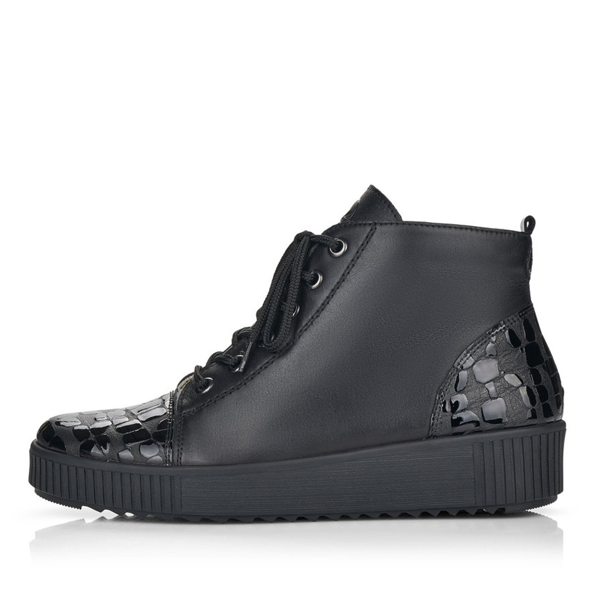 detail Dámská kotníková obuv RIEKER Y6408-00 černá W1