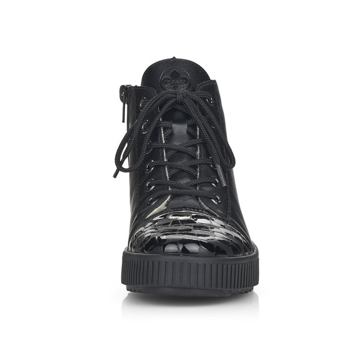 detail Dámská kotníková obuv RIEKER Y6408-00 černá W1