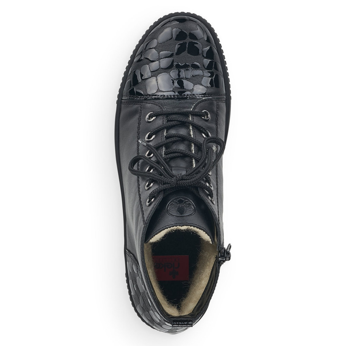 detail Dámská kotníková obuv RIEKER Y6408-00 černá W1