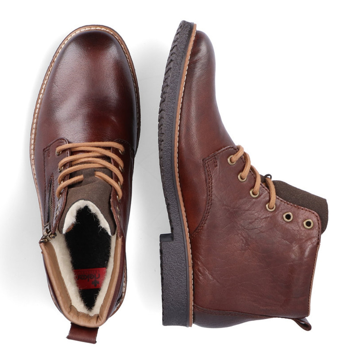 detail Pánská kotníková obuv RIEKER 33643-26 hnědá W1