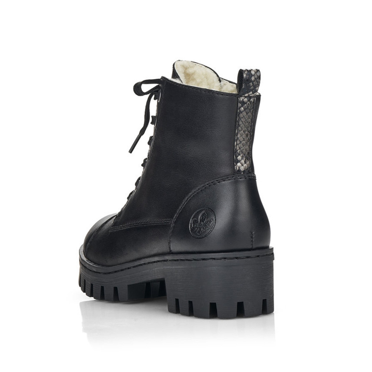 detail Dámska členková obuv RIEKER 75722-01 čierna W1