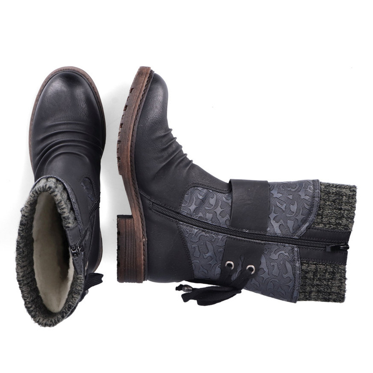 detail Dámské kozačky RIEKER RIE-10301884-W1 černá