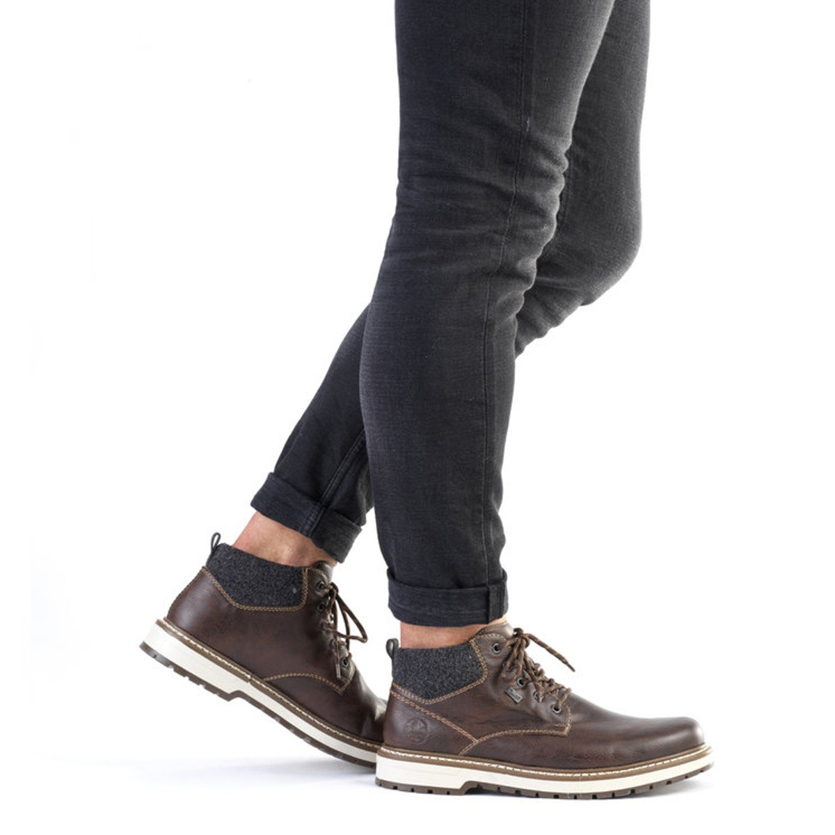 detail Pánská obuv RIEKER RIE-10301943-W1 hnědá