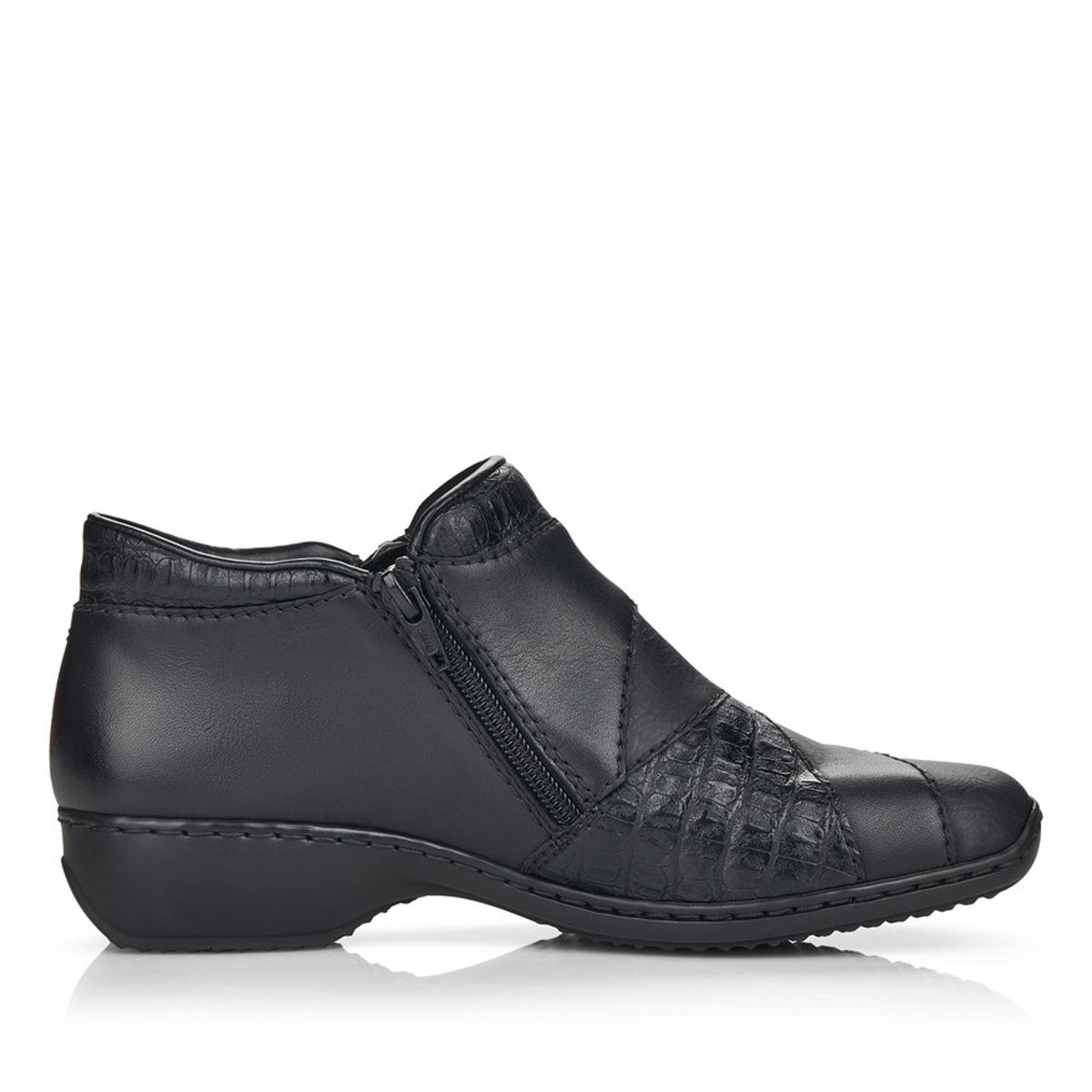 detail Dámská kotníková obuv RIEKER L3871-00 černá W1