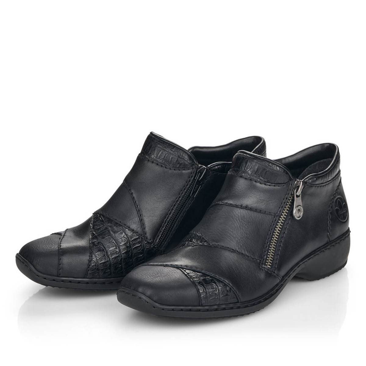 detail Dámská kotníková obuv RIEKER L3871-00 černá W1