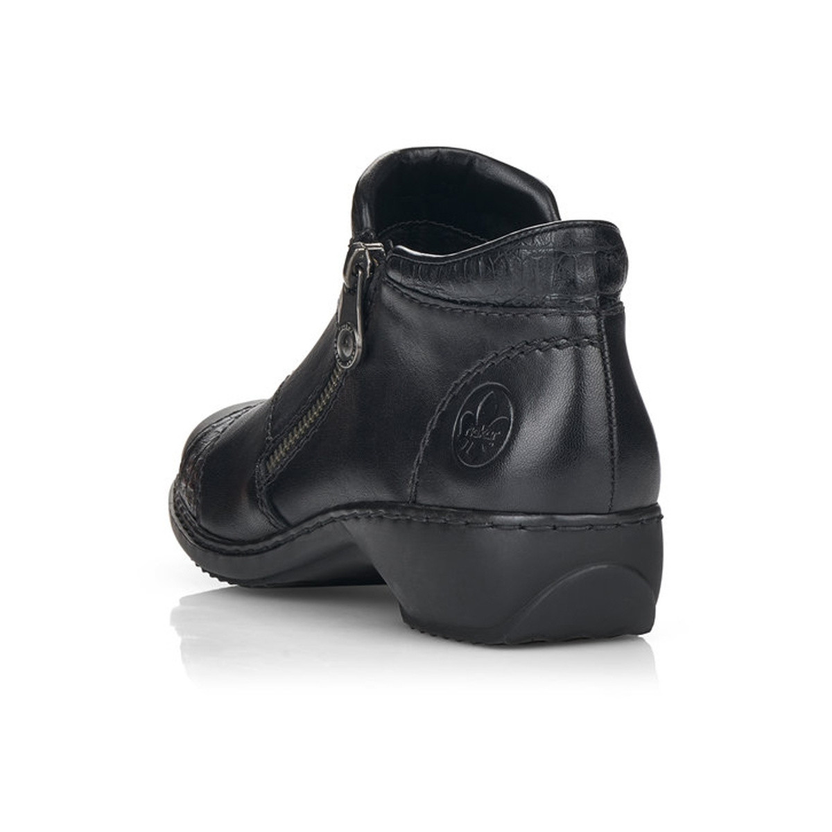 detail Dámská kotníková obuv RIEKER L3871-00 černá W1