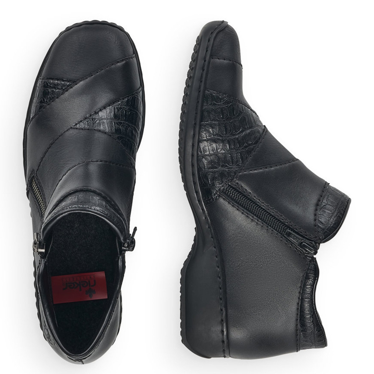 detail Dámská kotníková obuv RIEKER L3871-00 černá W1