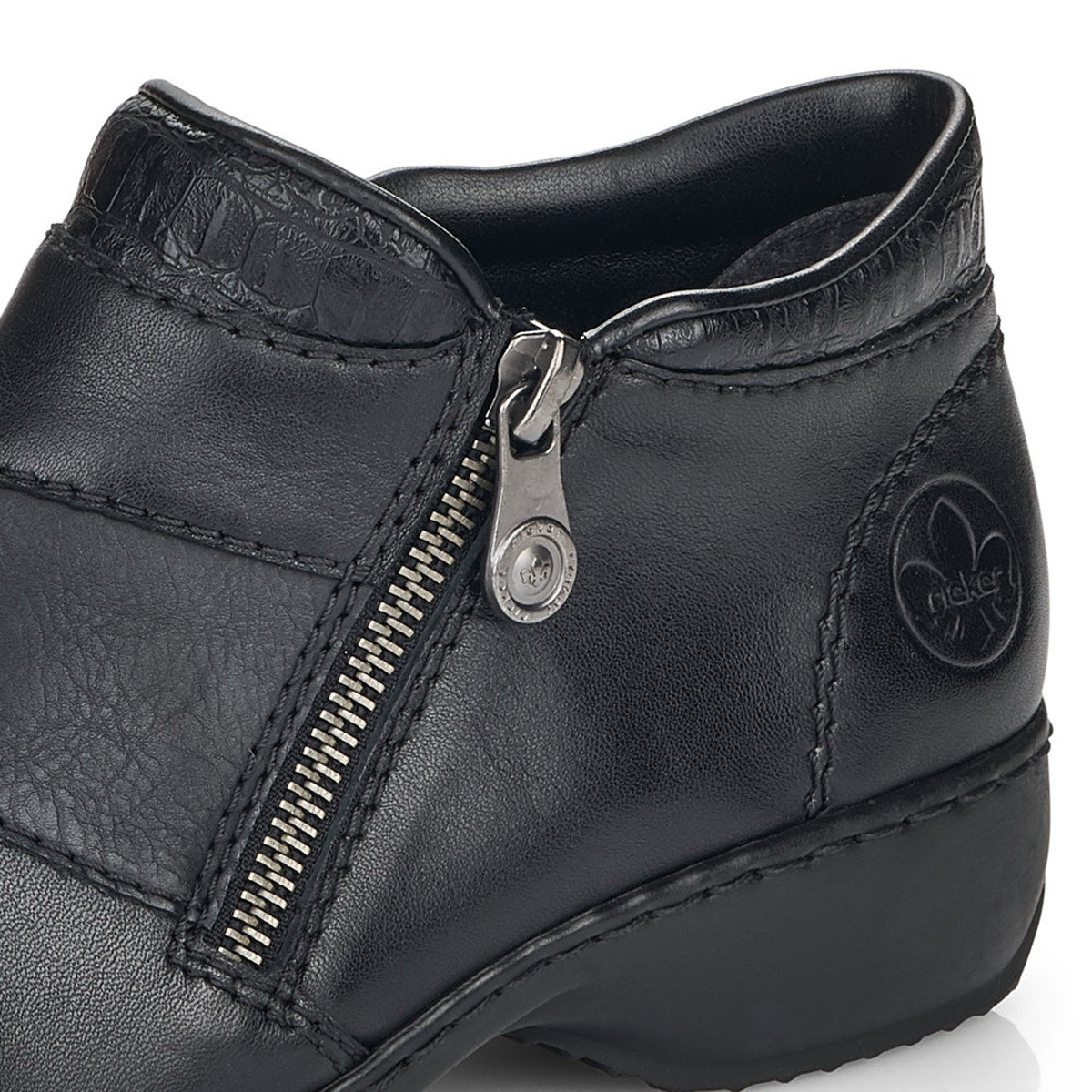 detail Dámská kotníková obuv RIEKER L3871-00 černá W1