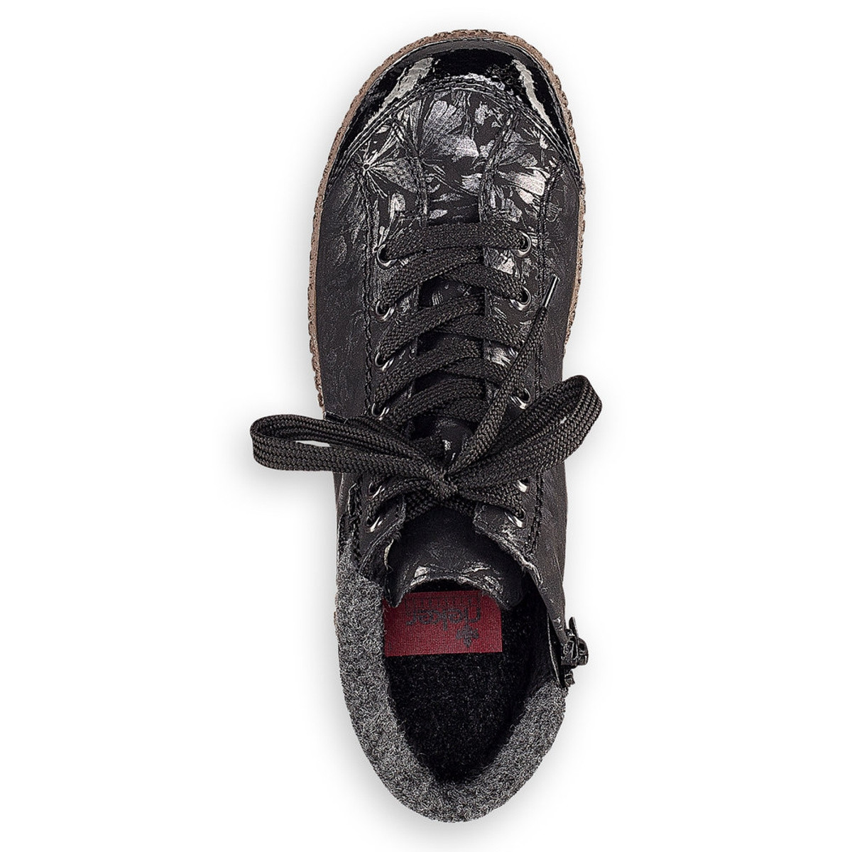 detail Dámska členková obuv RIEKER L7527-01 čierna W1