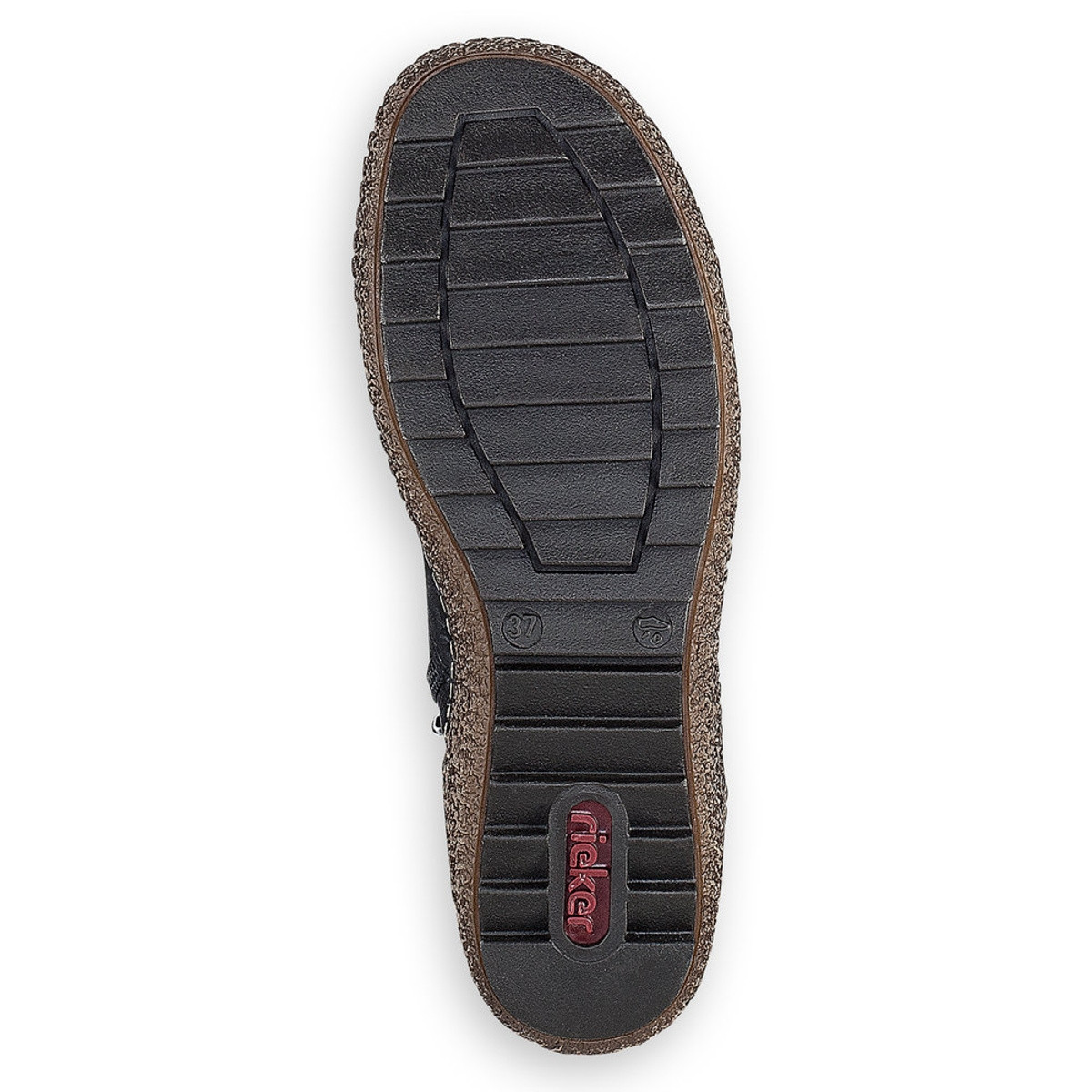 detail Dámska členková obuv RIEKER L7527-01 čierna W1