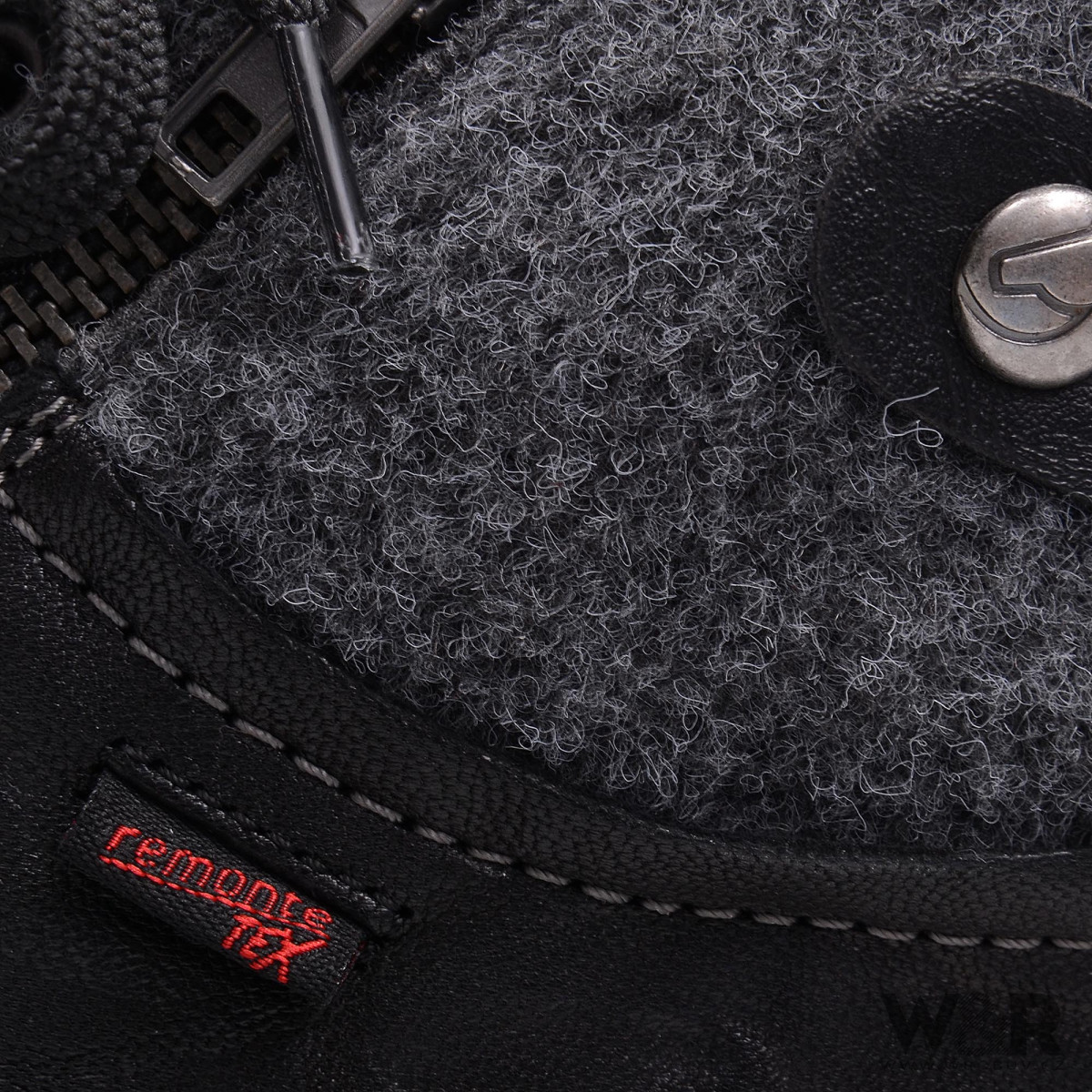 detail Dámská kotníková obuv REMONTE - RIEKER D3874/02 SCHWARZ KOMBI H/W 6