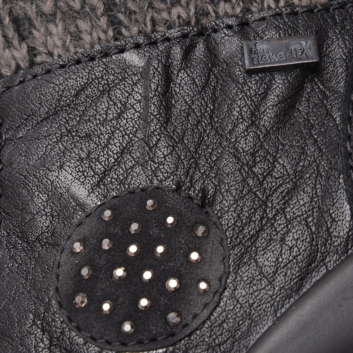 detail Dámské černé kotníkové boty RIEKER L7110-01 SCHWARZ KOMBI H/W 7