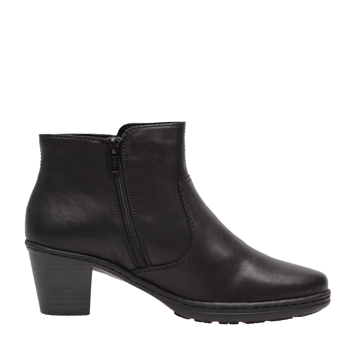 detail Dámské černé kotníkové boty RIEKER 54962/00 SCHWARZ H/W 7