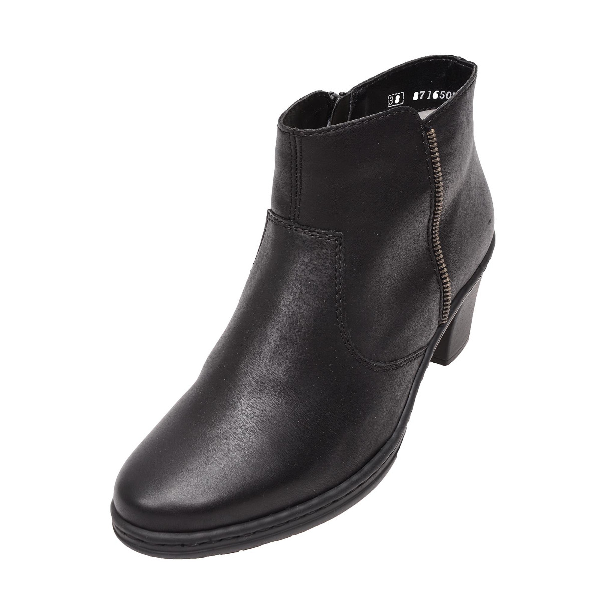 detail Dámské černé kotníkové boty RIEKER 54962/00 SCHWARZ H/W 7