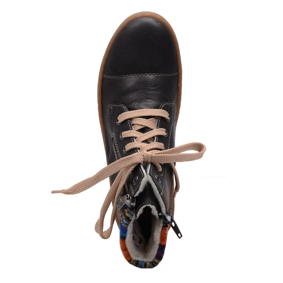 detail Dámské černé kotníkové boty RIEKER Z6721/00 SCHWARZ KOMBI H/W 7