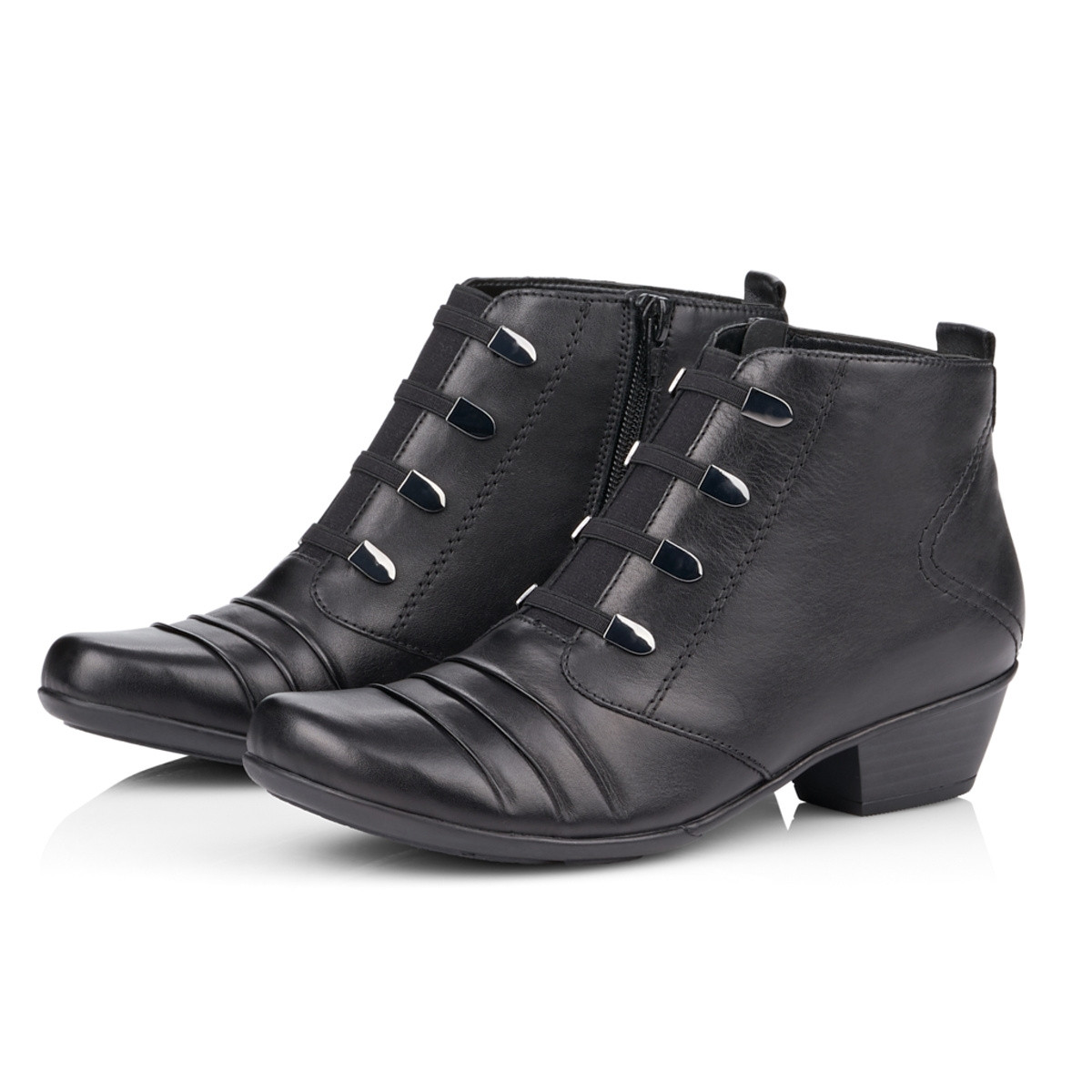 detail Dámské černé kotníkové boty REMONTE D7381-01 SCHWARZ H/W 9