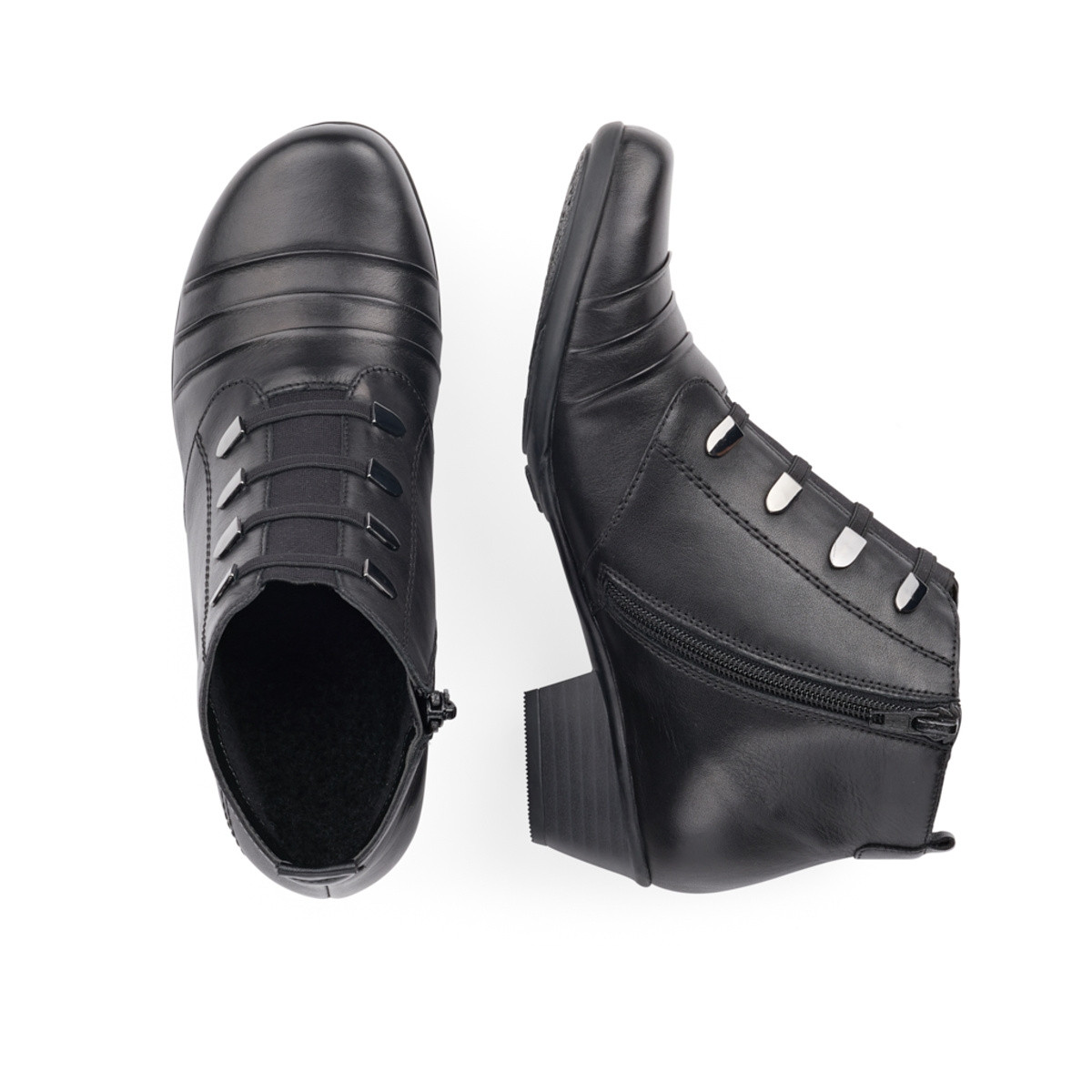 detail Dámské černé kotníkové boty REMONTE D7381-01 SCHWARZ H/W 9