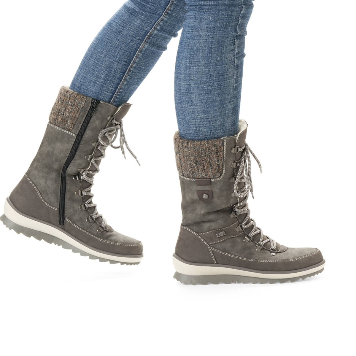 detail Dámské kozačky REMONTE RIE-1035848-W1 šedá