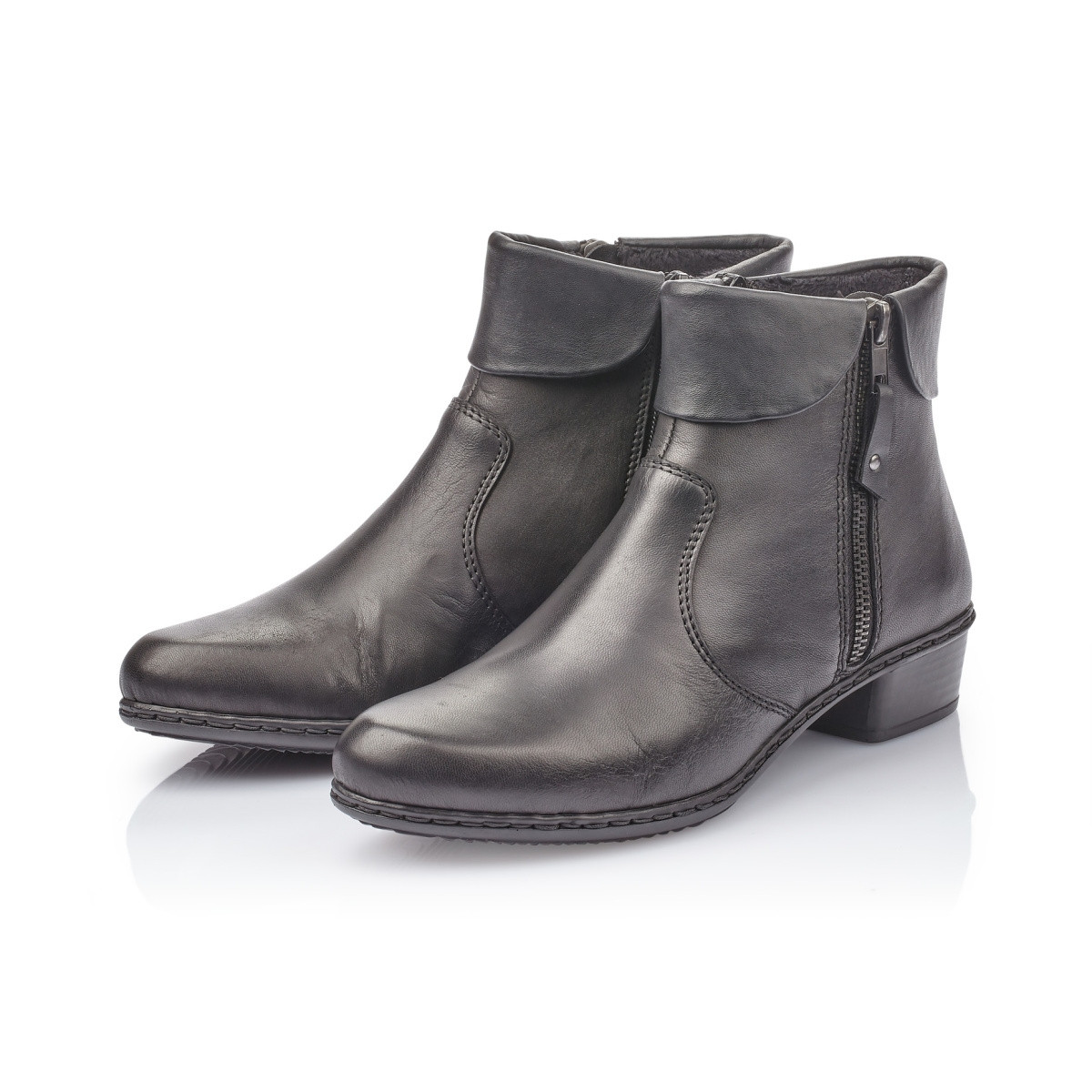 detail Dámska členková obuv RIEKER Y07A8-00 SCHWARZ H/W 9